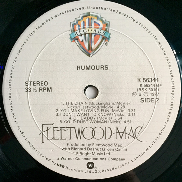 Fleetwood Mac - Rumours | Warner Bros. Records (K 56344) - 4