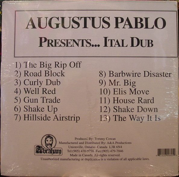 Augustus Pablo - Ital Dub | Clocktower Records (LPCT 0805) - 2 Augustus Pablo - Ital Dub | Clocktower Records (LPCT 0805) - 2