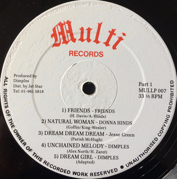 Dimple Hinds & Various - Dimples & Friends | Multi Records (MUL LP 007) - 2 Dimple Hinds & Various - Dimples & Friends | Multi Records (MUL LP 007) - 2