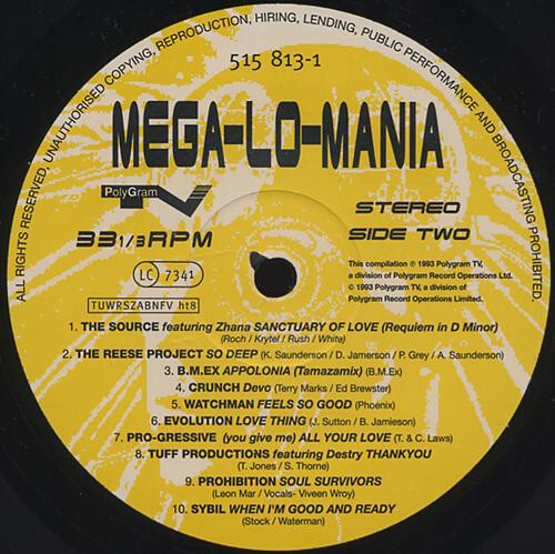 Various - Mega-Lo-Mania | PolyGram TV (515 813-1) - 3 Various - Mega-Lo-Mania | PolyGram TV (515 813-1) - 3
