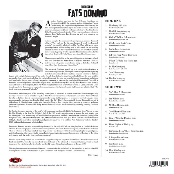 Fats Domino - The Best Of | Not Now Music (CATLP171) - main Fats Domino - The Best Of | Not Now Music (CATLP171) - main
