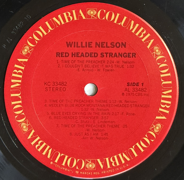 Willie Nelson - Red Headed Stranger | Columbia (KC 33482) - 3 Willie Nelson - Red Headed Stranger | Columbia (KC 33482) - 3