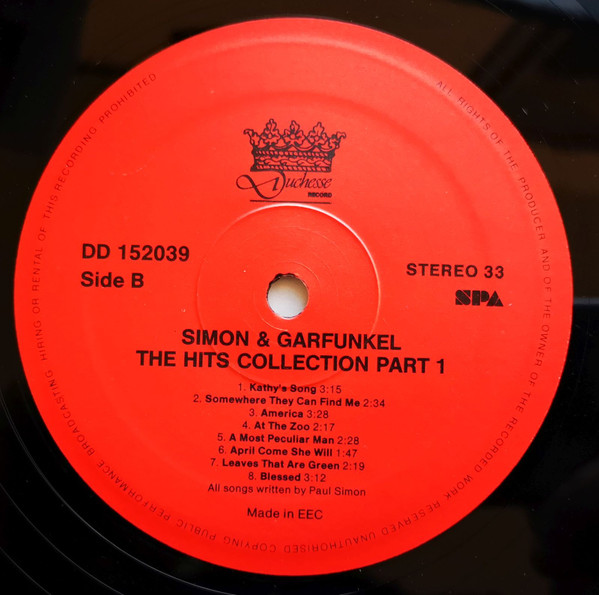 Simon & Garfunkel - The Hits Collection Part 1 | Duchesse (DD 152039) - 4 Simon & Garfunkel - The Hits Collection Part 1 | Duchesse (DD 152039) - 4