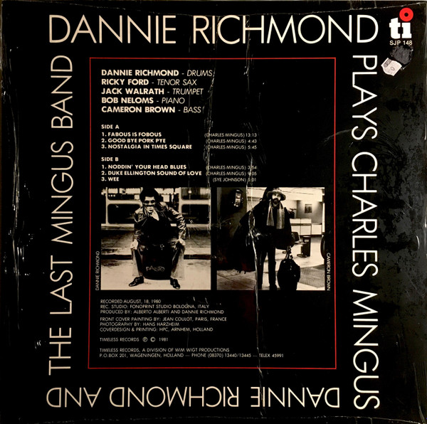 Dannie Richmond And The Last Mingus Band - Dannie Richmond Plays Charles Mingus | Timeless (SJP 148) - 2 Dannie Richmond And The Last Mingus Band - Dannie Richmond Plays Charles Mingus | Timeless (SJP 148) - 2