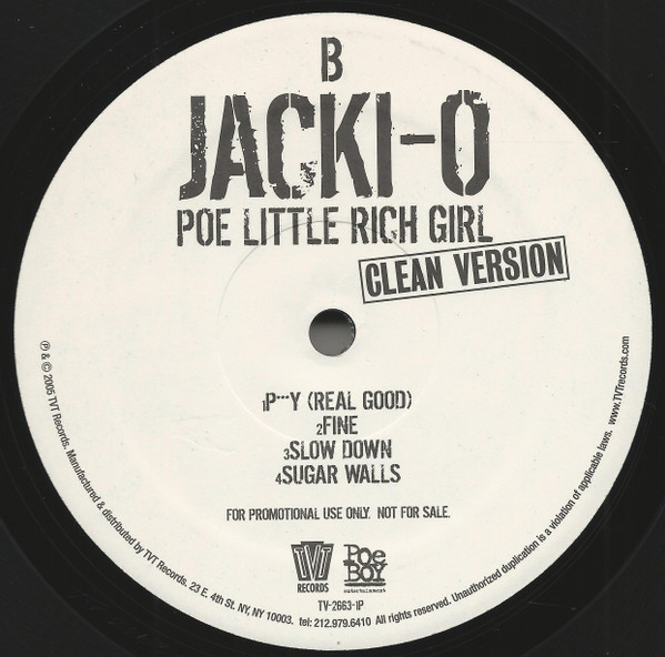 Jacki-O - Poe Little Rich Girl | TVT Records (TV-2663-1P) - 2 Jacki-O - Poe Little Rich Girl | TVT Records (TV-2663-1P) - 2