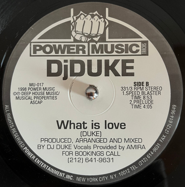DJ Duke - What Is Love | Power Music Records (MU-017) - 2
