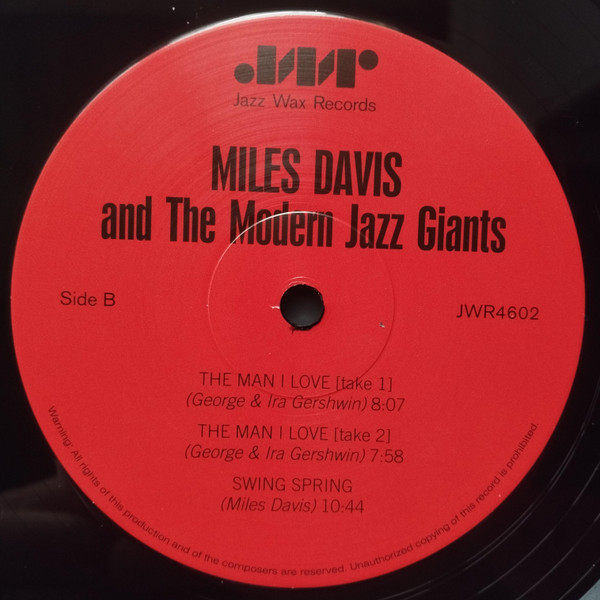 Miles Davis - Miles Davis And The Modern Jazz Giants | Jazz Wax Records (JWR 4602) - 4