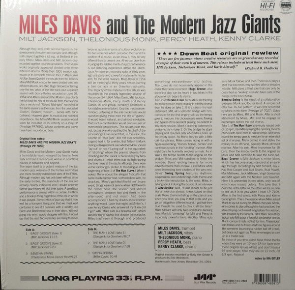 Miles Davis - Miles Davis And The Modern Jazz Giants | Jazz Wax Records (JWR 4602) - 2