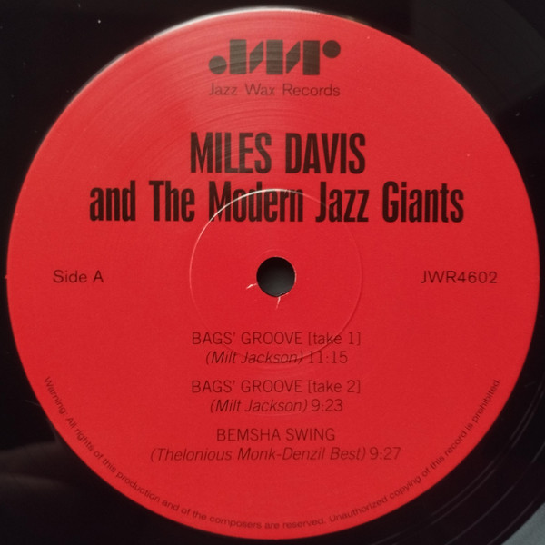 Miles Davis - Miles Davis And The Modern Jazz Giants | Jazz Wax Records (JWR 4602) - 3