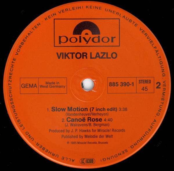Viktor Lazlo - Slow Motion | Polydor (885 390-1) - 3 Viktor Lazlo - Slow Motion | Polydor (885 390-1) - 3