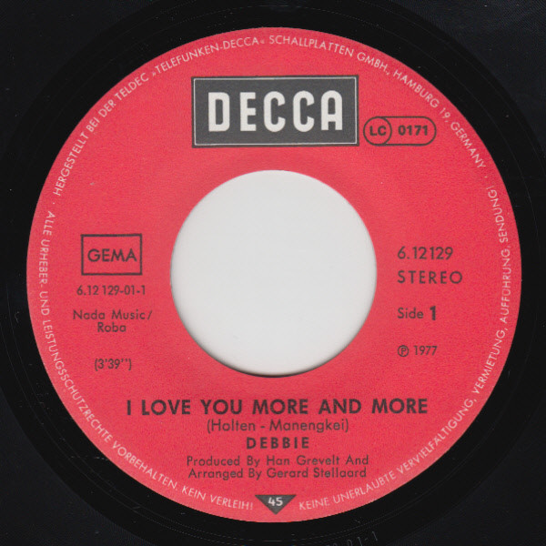 Debbie - I Love You More And More | Decca (6.12129) - 3