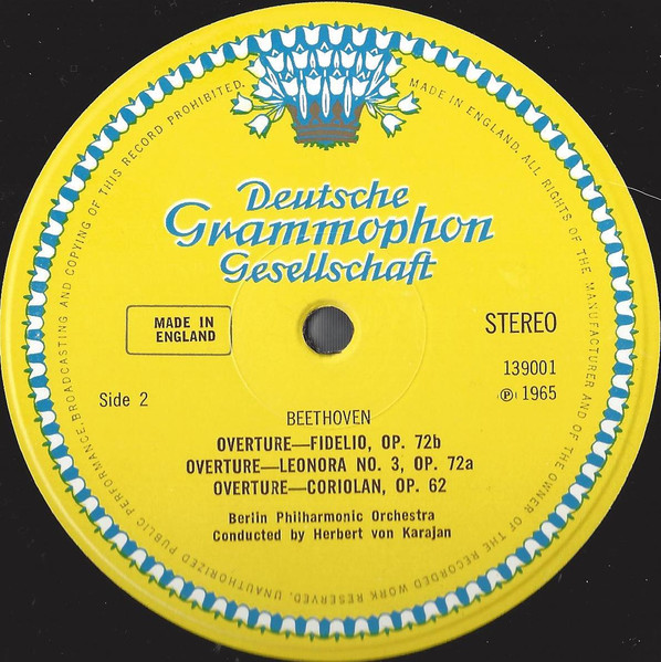 Franz Schubert / Ludwig van Beethoven , Berliner Philharmoniker ∙ Herbert von Karajan - Symphony No. 8 "Unfinished" / Fidelio ∙ Leonore III ∙ Coriolan (Overtures) | Deutsche Grammophon (139 001) - 4 Franz Schubert / Ludwig van Beethoven , Berliner Philharmoniker ∙ Herbert von Karajan - Symphony No. 8 "Unfinished" / Fidelio ∙ Leonore III ∙ Coriolan (Overtures) | Deutsche Grammophon (139 001) - 4