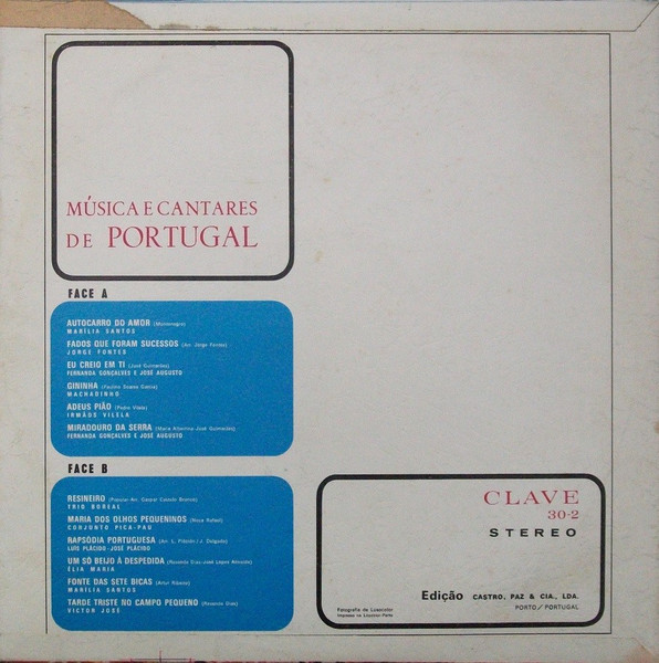 Various - Musica E Cantares De Portugal | Clave (30-2) - 2