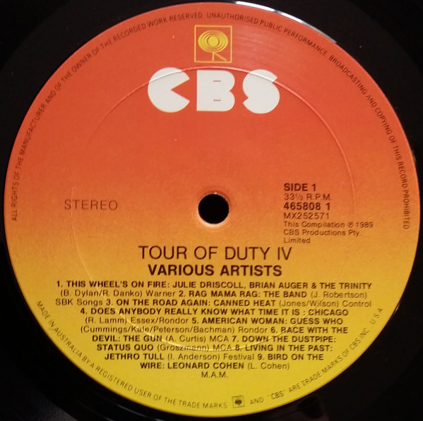Various - Tour Of Duty 4 | CBS (465808 1) - 3 Various - Tour Of Duty 4 | CBS (465808 1) - 3