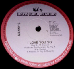 Manny's - I Love You So | Rams Horn Records (RHR 3206)
