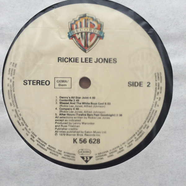 Rickie Lee Jones - Rickie Lee Jones | Warner Bros. Records (WB 56 628) - 3 Rickie Lee Jones - Rickie Lee Jones | Warner Bros. Records (WB 56 628) - 3