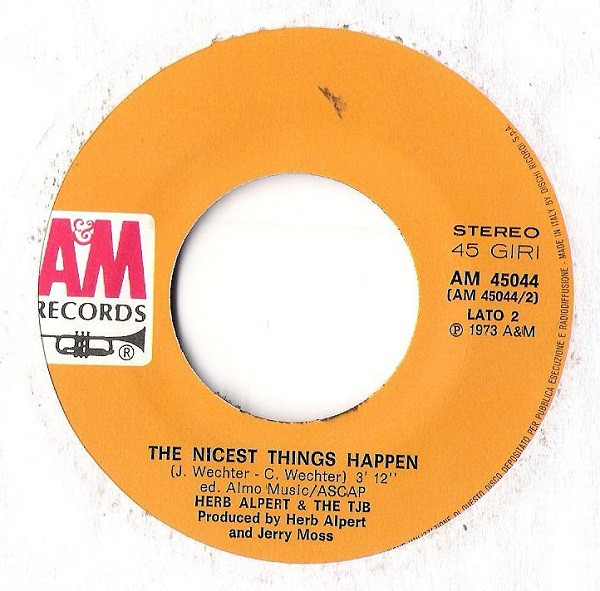 Herb Alpert & The Tijuana Brass - Ultimo Tango A Parigi | A&M Records (AM 45044) - 4