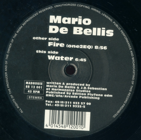 Mario De Bellis - Fire | Madhouse (88 12 001)