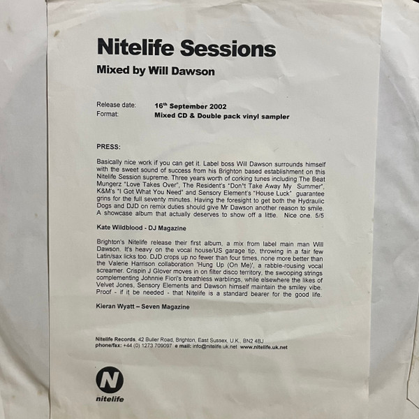 Various - Nitelife Sessions EP | Nitelife (NTLP 01) - main Various - Nitelife Sessions EP | Nitelife (NTLP 01) - main