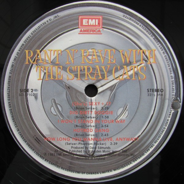 Stray Cats - Rant N' Rave With The Stray Cats | EMI America (SO-17102) - 3 Stray Cats - Rant N' Rave With The Stray Cats | EMI America (SO-17102) - 3