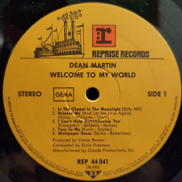 Dean Martin - Welcome To My World | Reprise Records (44 041) - 3 Dean Martin - Welcome To My World | Reprise Records (44 041) - 3