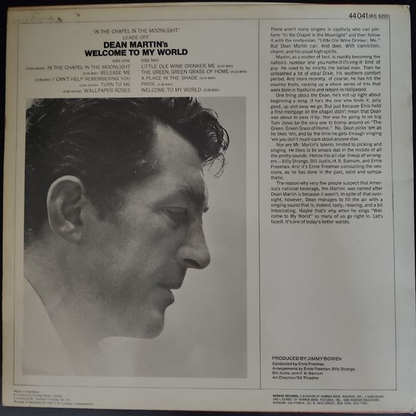 Dean Martin - Welcome To My World | Reprise Records (44 041) - 2 Dean Martin - Welcome To My World | Reprise Records (44 041) - 2