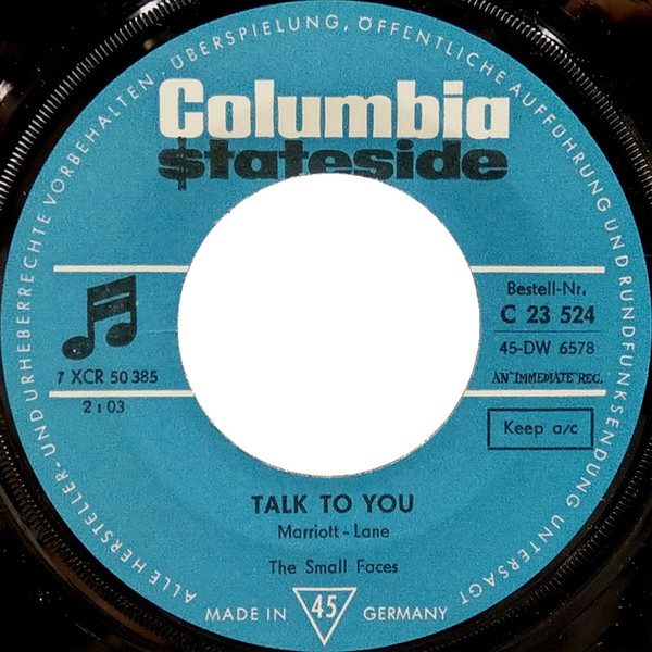 Small Faces - Here Come The Nice / Talk To You | Columbia Stateside (C 23 524) - 4
