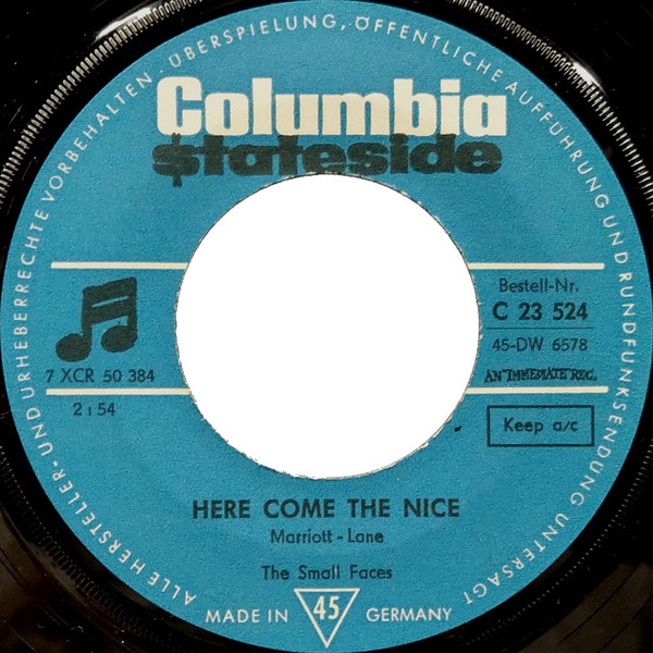 Small Faces - Here Come The Nice / Talk To You | Columbia Stateside (C 23 524) - 3