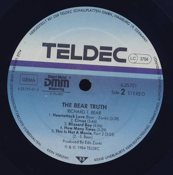 Richard T. Bear - The Bear Truth | TELDEC (6.25751 AP) - 4