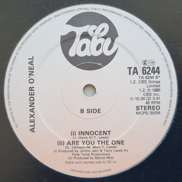 Alexander O'Neal - A Broken Heart Can Mend | Tabu Records (TA 6244) - 2