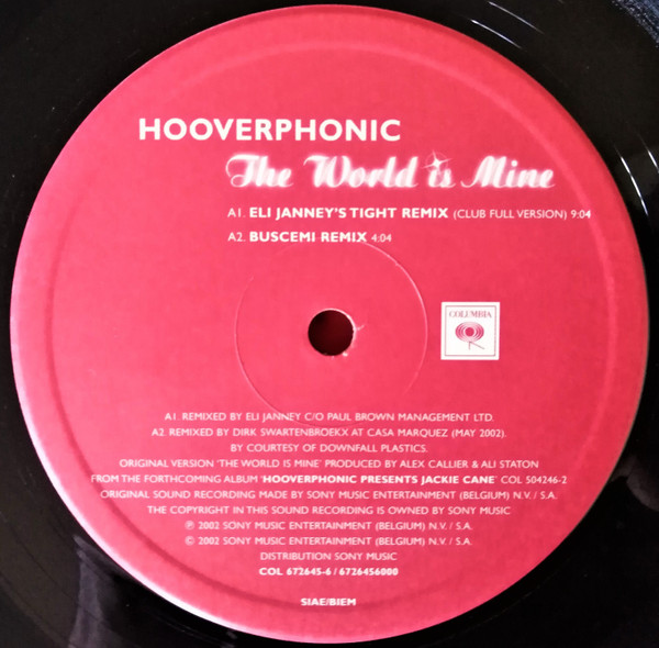 Hooverphonic - The World Is Mine | Columbia (COL 672645-6) - 3 Hooverphonic - The World Is Mine | Columbia (COL 672645-6) - 3