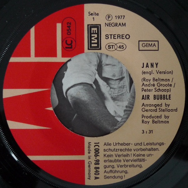 Air Bubble - Jany | EMI (1C 006-98 840) - 2