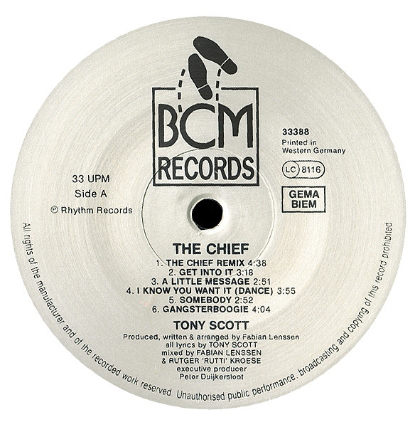 Tony Scott - The Chief | BCM Records (BCM 33388) - main
