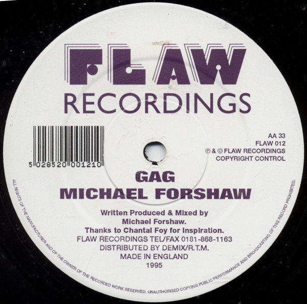 Michael Forshaw - Aswi / Gag | Flaw Recordings (FLAW 012) - 2