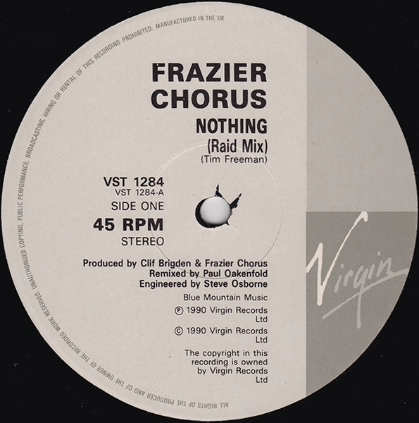 Frazier Chorus - Nothing (Paul Oakenfold Mixes) | Virgin (VST 1284) - 3