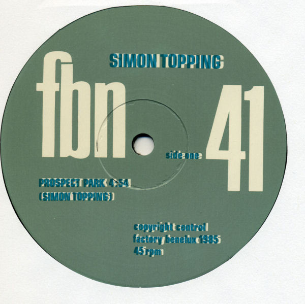 Simon Topping - Prospect Park | Factory Benelux (fbn 41) - 4 Simon Topping - Prospect Park | Factory Benelux (fbn 41) - 4