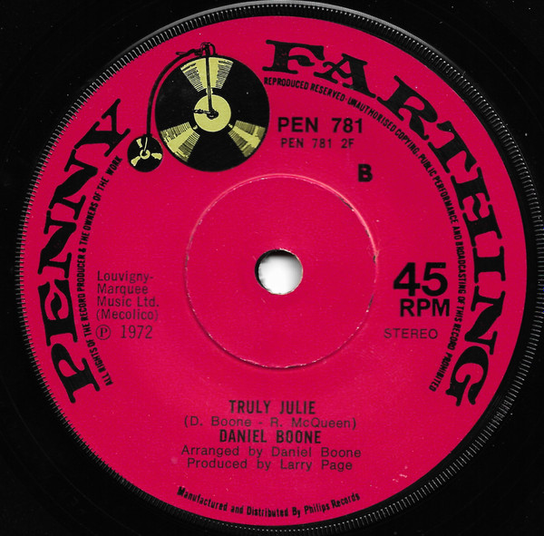 Daniel Boone - Beautiful Sunday | Penny Farthing (PEN 781) - 2