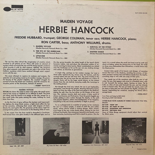 Herbie Hancock - Maiden Voyage | Blue Note (BST-84195) - 2 Herbie Hancock - Maiden Voyage | Blue Note (BST-84195) - 2