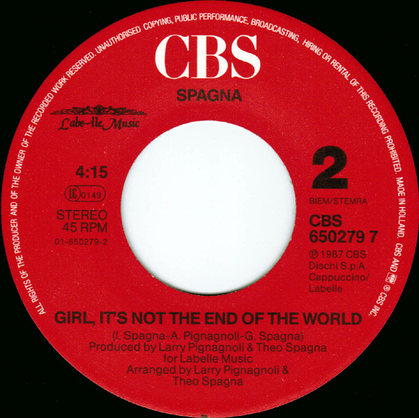 Ivana Spagna - Call Me | CBS (CBS 650279 7) - 4