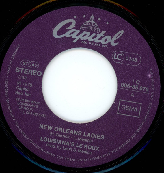Le Roux - New Orleans Ladies | Capitol Records (1C 006-85 675) - 3