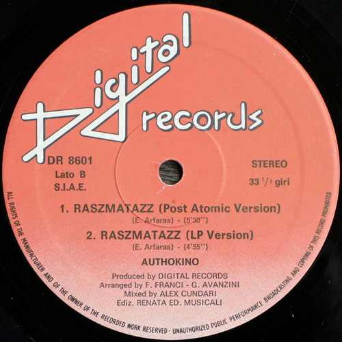 Authokino - Raszmatazz | Digital Records (DR 8601) - 2 Authokino - Raszmatazz | Digital Records (DR 8601) - 2