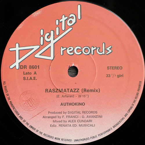 Authokino - Raszmatazz | Digital Records (DR 8601)