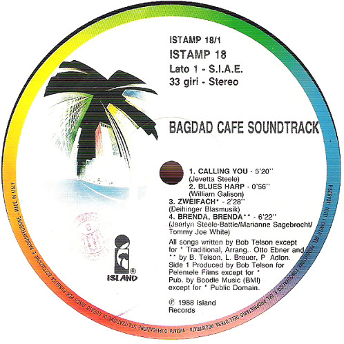 Various - Bagdad Cafe Soundtrack | Island Records (ISTAMP 18) - 2 Various - Bagdad Cafe Soundtrack | Island Records (ISTAMP 18) - 2