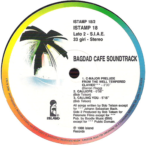Various - Bagdad Cafe Soundtrack | Island Records (ISTAMP 18) - 3 Various - Bagdad Cafe Soundtrack | Island Records (ISTAMP 18) - 3