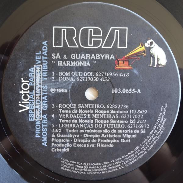 Sá & Guarabyra - Harmonia | RCA Victor (103.0655) - 3