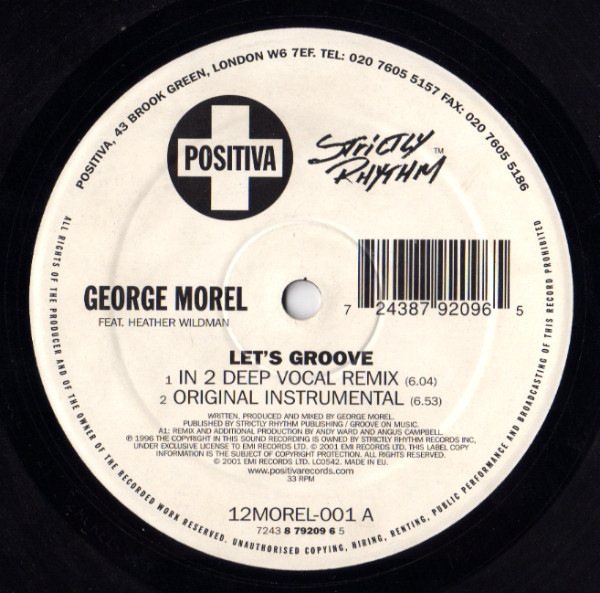 George Morel Feat. Heather Wildman - Let's Groove | Positiva (12MOREL-001) George Morel Feat. Heather Wildman - Let's Groove | Positiva (12MOREL-001)