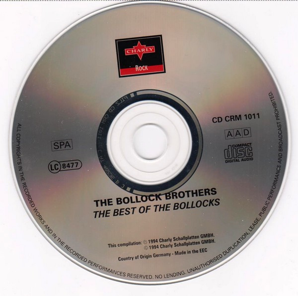 The Bollock Brothers - The Best Of The Bollocks | Charly Records (CD CRM 1011) - 3
