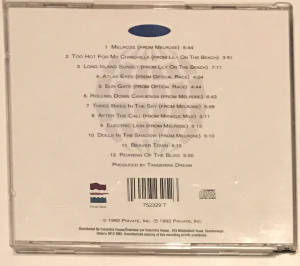 Tangerine Dream - The Private Music Of Tangerine Dream [CD] | Private Music (P2 2105) - 4