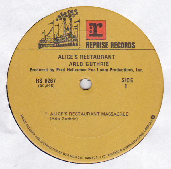 Arlo Guthrie - Alice's Restaurant [Vinyl] | Reprise Records (RS-6267) - 3