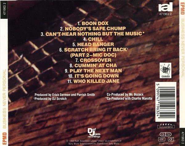 EPMD - Business Never Personal | Def Jam Recordings (471963 2) - 2